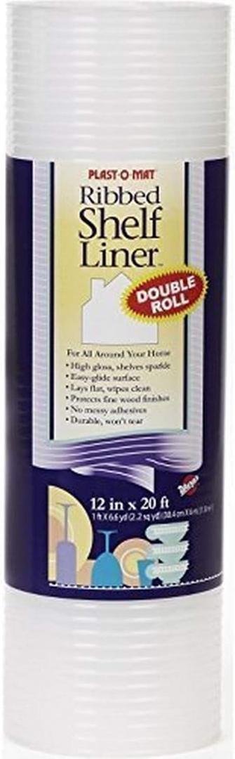 Warp'S Plast O Mat Shelf Liner Ribbed 12" W X 20ft. L Non Adhesive Clear (1)