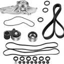 ECCPP Timing Belt Kit with Water Pump Compatible For Acura CL MDX TL For Honda For Accord 1999 2000 2001 2002 2003 2004 For Honda Odyssey 2003 2004 Pilot TBK286 WPHO024 VCHO024 TS26286