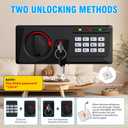 2.3 Cuft Fire proof Safes for HOME USE, Digital Security Safe Box with Programmable Keypad and Spare Keys, Safety Box for Home Office Business, Document Safe for Money Medicine Valuables