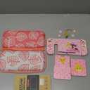 TIKOdirect Carrying Case for Switch, Cute Portable Travel Bundle Accessories with Protective Cover, Screen Protectors, Stand, Game Card Holder and Thumb Grip caps[Keychain Gift], Animal Crossing Pink