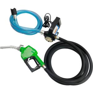 AC110-120V Volt Electric Fuel Transfer Pump, Mechanical Meter, Fuel Hose,AUTO Fuel Nozzle,Filter,NPT Connect Fitting,12 GPM Diesel Transfer Pump with Handle for Transferring Diesel,Kerosene