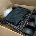 Litheli Electric Collapsible Wagon Cart Foldable, 100L Portable Folding Wagon Cart with Wheels, Outdoor Lightweight Utility Carts for Beach Grocery Camping Shopping (Black)