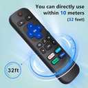 (Pack of 2) Replacement Remote Control Compatible for Roku TV, for TCL Roku/ for Hisense Roku/ for Onn Roku(Not for Roku Stick, Box and Players)