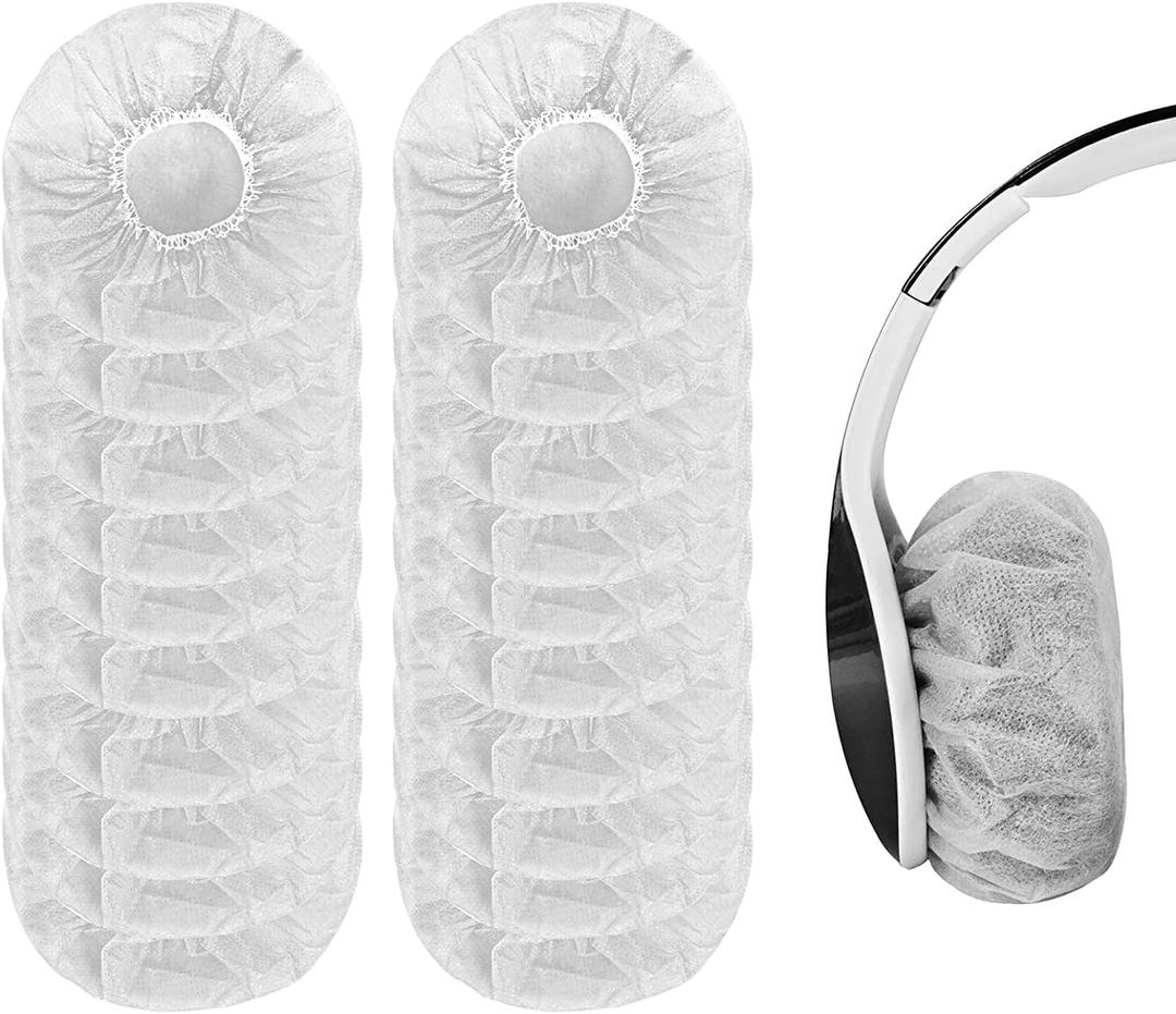 Fancystyle Pack of 200 Disposable Headphone Covers Sanitary Earpad Covers White 11cm