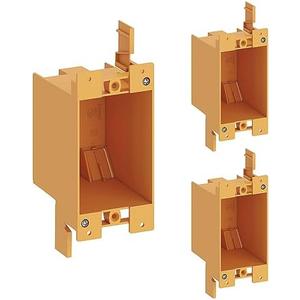 Inlight Single Gang Electrical Outlet Box, 14 Cubic Inch Junction Box, Old Work Box, UL Listed, 3-Pack, IN-0501-4-3