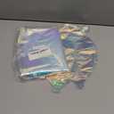 12Pcs Iridescent Round Foil Balloons, 22" 15" 10" 4D Clear Ball Balloon, Holographic Balloons for Birthday Wedding Folding Rainbow Under The Sea Mermaid Party decoration