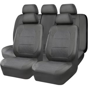 Leather Car Seat Cover Compatible For Full Set Interior Accessories Compatible For Benz Rexton Nissan Note E12 Chevrolet Cobalt(Front Bumper D)