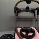 Baby Stroller 2 in 1 Standard Carriage Infant Toddler Girl Boy Coches para Bebes Modernos Lightweight Foldable Travel Pram (Pink)