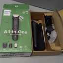 Norelco Philips All-in-One 3000 Series 13 in 1 Trimmer for Men, Beard Trimmer & Head Hair Clipper, Full Metal Self-Sharpening Blades & 8 Length Settings, MG3939/50 (Black)