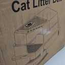 XXXL Stainless Steel Litter Box, 28"x20"x18" Extra Large Fully Enclosed High Sided Metal Cat Litter Box with Filtered Grid, Step, Scoop, Non-Sticky, Non-Odor, Easy Cleaning (Light Gray)