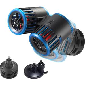 Carefree Fish Aquarium Magnetic Dual Powerheads 25W 5400Gph for 30~300Gal Fish Tank Wave Maker Quiet and Strong Submersible Water Circulation Pump for Freshwater and Saltwater