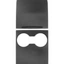 Center Console Cover, ABS Center Console Wrap Center Control Panel Compatible with Tesla Model 3 (2017-2023), Model y (2019-2025) (Matte Carbon Fiber Pattern)