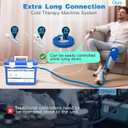 Cold Therapy Machine, Ice Machine System for Knee After Surgery, Cryotherapy Machine with Digital Timer and Ajustable Flow Speed, Knee Replacement Recovery Equipment for Pain Relief