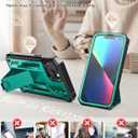 SOiOS for iPhone 13/14/15 Phone Case: for iPhone 16e Protective Cover with Built-in Kickstand | Heavy Duty Military Grade Hard Protection Shock Proof | Durable Dual-Layer Design Green