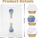 Chinoiserie Christmas Kitchen Towels - Pink Coquette Bow Waffle Decorative Dish Towels, Blue and White Porcelain Chinoiserie Hand Towel, Christmas Kitchen Bathroom Decor, 16x24 Inches (Christmas Tree- 07)