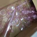 JOLLY CHEF 100 Pack Plastic Champagne Flutes Disposable 4.5 oz Purple Glitter Plastic Champagne Glasses Suitable for Wedding, Thanksgiving Day, Christmas