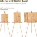 VISWIN 3Pcs 63" Gold Easel Stand for Wedding Signs, Adjustable Wooden Display Easel with Holder, Tripod Floor Easel for Welcome Board, Poster, Picture, Photos, Paintings