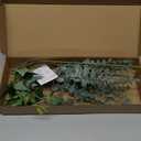 IPOPU White Flowers Artificial Delphinium 9PCS with Clematis Greenery for Wedding & Home Decor