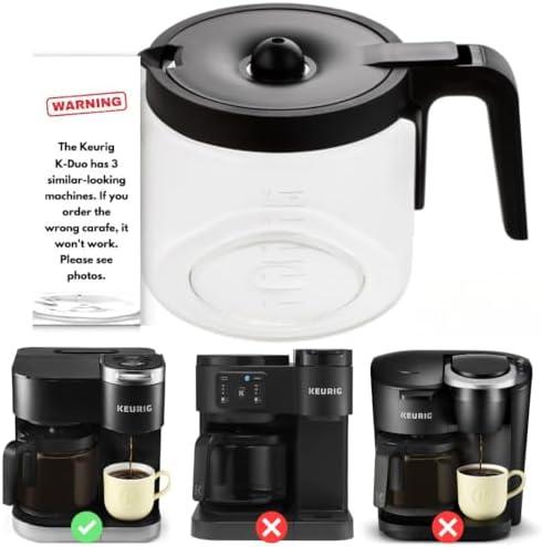 Replacement 12-Cup Coffee Pot Carafe for Keurig K-Duo (K-Duo)[NOT COMPATIBLE With Keurig K-Duo "Essentials"]