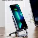 JSAUX Cell Phone Stand 2-Pack, Foldable Aluminum Adjustable Phone Holder for Desk Portable Travel Essentials Office Accessories for iPhone 17 16 15 14 13 Pro Max Samsung S25 S24 S23 Ultra Kindle-Gray