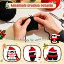 Funny Christmas Positive Crochet Penguin, Christams Holiday Gifts for Women Men Wife Husband Mom Dad Daughter, Small Stocking Stuffers Gifts for Boyfriend Girlfriend Couples Teen, Emotional Cute Decor