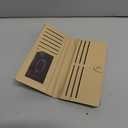 Immaturus Womens Wallet, Black Bookshelf Slim Thin RFID Blocking Credit Card Wallets, Long Bifold PU Leather Card Holder Organizer, Cute Cash Clutch Billfold with Zipper Coin Pocket Ladies Girls Gift