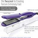 MBHAIR Ceramic Crimper Iron for Volumizing Fluffy Hairstyle, Corrugation Crimper Hair Iron, Anti Static Ceramic Hair Crimping Iron Adjust Temperature (Purple)