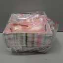 ForraFun 12 Pcs Pink Roses Baskets for Gifts Empty with Plastic Bag Ribbon Bow 8x10'' Cardboard Gift Wrapping Basket with Handle to Fill for Spring Mother's Day Wedding Bridal Birthday Party Supplies