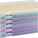 6 Pack A4 Paper Storage Box, 8.5 x 11 Project Case for US letter, Thick Scrapbook Storage Box Craft Storage Box Art Supplies Storage and Organization, Board Game Storage and Organizers
