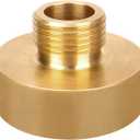Brass Fire Hydrant Adapter, 1-1/2" NST (NH) Female x 3/4" GHT Male With Pin Lug, Hose Fitting Connector for Hydrants, Hoses, Pipes