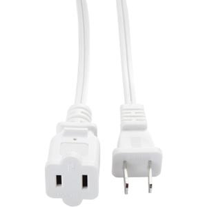 12 FT Extension Cord, White Polarized US 2-Prong Male-Female Extension Power Cord, SPT2 18AWG, Nema 1-15P to 1-15R Cable Polarity