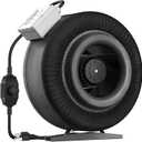VIVOSUN Z8 8 Inch Inline Duct Fan, 740 CFM Ventilation Fan with Variable Speed Controller for Grow Tent, Indoor Garden Ventilation, Black