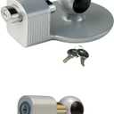 Master Lock Trailer Lock, Trailer Coupler Lock, Fits 2-5/16 in. Couplers, 378DAT 377KA Trailer Hitch Lock, Fits 1-7/8 in, 2 in, and Most 2-5/16 in. Trailer Couplers