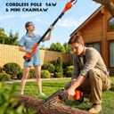 Electric 2-in-1 Pole Saws for Tree Trimming, 6 Inch