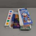 TaoBary 32 Set Christmas Watercolor Coloring Books with Brush & Paint Arts & Crafts Watercolor Painting Sets for Paint with Water Coloring Books Birthday Gifts Game Prizes