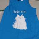 Cat themed gifts for women Men - Funny Meow Cat Hiss Off Tank Top M