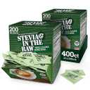 In The Raw Stevia Sweetener Packets, 200 Ct Box, 2 Pack, Zero Calorie Stevia Sugar Substitute Packets, No Erythritol or Artificial Flavors, Vegan, Gluten Free, Kosher, Low Glycemic Index (BBD: 06/19/2028)