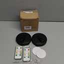 Battery LED Spotlight, Indoor Spotlights, Battery Powered Spot Lights with Remote, Up Lighting for Plants, Picture Light for Wall Art Display Dartboard Painting Artwork Accent-2Pack (Black)