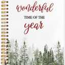 Forest Christmas Spiral Notebook, Christmas Winter Journal for School Office Supplies, Pine Tree Xmas Holiday Hardcover Journal 5.5x8.3 Inch
