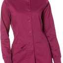  Essentials Women's Scrub Snap Jacket, M