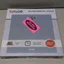 Taylor Digital Glass Bathroom Scale for Body Weight, Durable Platform, Digital Weighing Machine for People, Easy-to-Read Display, 350 lb Capacity, Slate Blue (11 x 11 Inch)