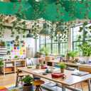 VioraWhite 13 Pcs Jungle Classroom Decor 12x2 Ft Light Cover Ivy Greenery