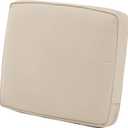 Classic Accessories Montlake Water-Resistant 21 x 20 x 4 Inch Patio Lounge Back Cushion, Antique Beige, Outdoor Loveseat Cushions