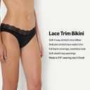 Amazon Essentials Women's Microfibre with Lace Trim Ladies Knickers, Bikini, Boyshort, Thong and Full Brief Styles, Pack of 6 (XL)