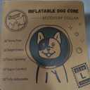 Supet Raised Inflatable Dog Cone Collar to Stop Licking, Soft Dog Cone Alternative After Surgery, Pet Neck Donut Collar for Dogs L