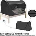 Alvantor Privacy Pop Up Bed Tent for Twin Bed, Easy Setup Blackout and Breathable Mesh Bed Canopy Lightweight Portable Sleep Pod with Carry Bag Dream Tent for Indoor Outdoor Use- Twin/Black, 41"W x 77"L