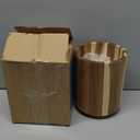 Acacia Wood Utensil Holder for Kitchen Counter, 360 Rotating 7.2" Wooden Cooking Utensil Crock for Countertop, Farmhouse Kitchen Decor