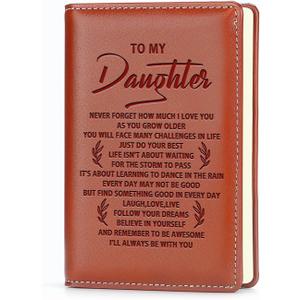 Daughter Gifts from Mom to My Daughter Leather Journal Notebook Unique Gifts for Daughter Graduation Birthday Christmas Back to School Gifts (To My Daughter)