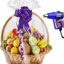 Purple Q Crafts Shrink Wrap Basket Bags For Gift Baskets Clear Cellophane PVC Shrink Bags 32"x 40" (10 Pack)