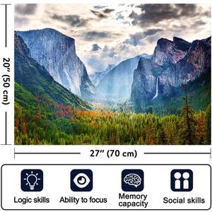 Jigsaw Puzzles 2 Pack 1000 Pieces - WISHDIAM Puzzles for Adults - Grand Canyon Yosemite National Park Impossible Challenging Puzzles for Home Decor Birthday Party Gifts Toy for Men Women